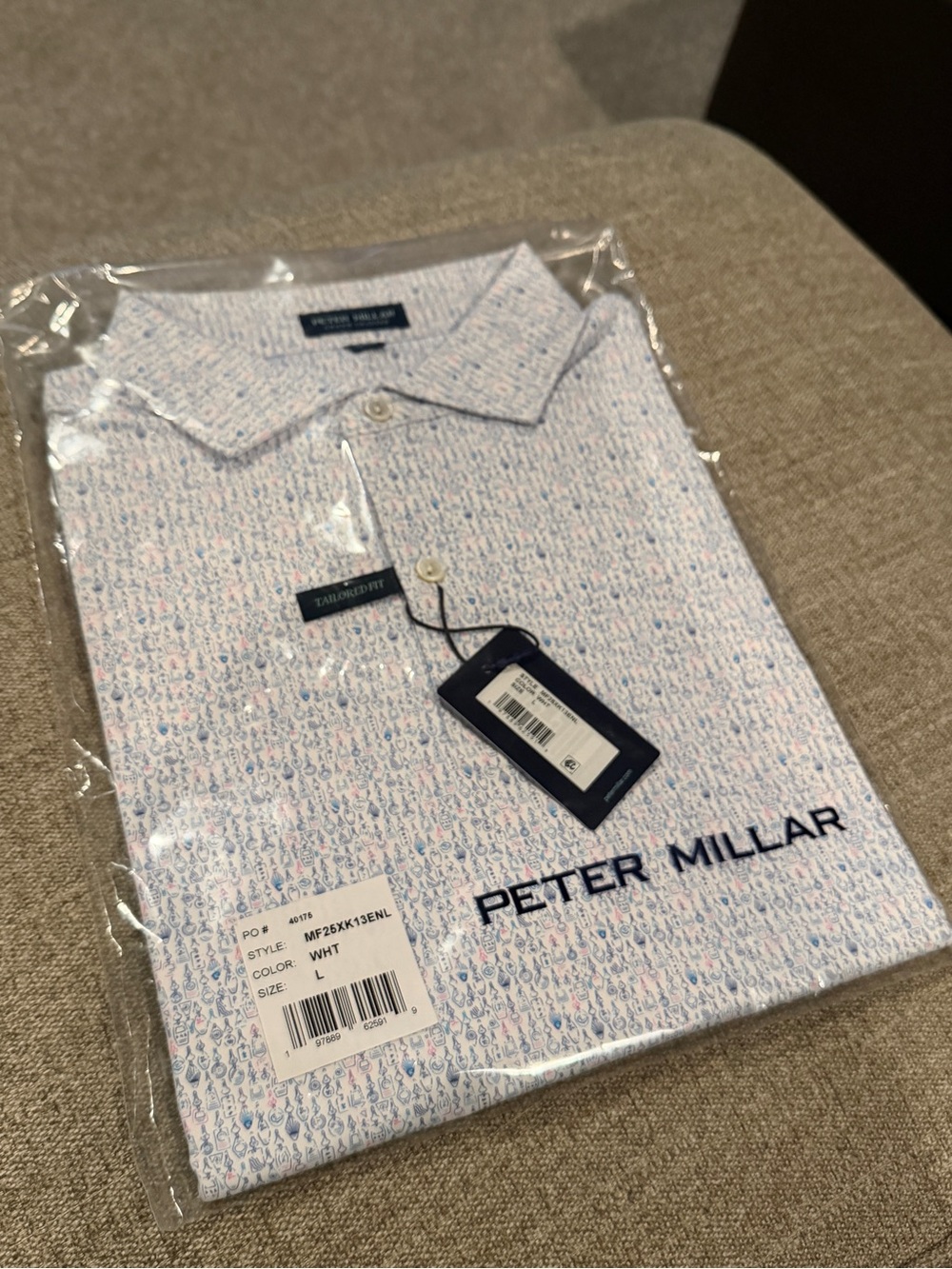 NWT Peter Millar Crown Crafted Villa Keys Performance Jersey Polo Size Large